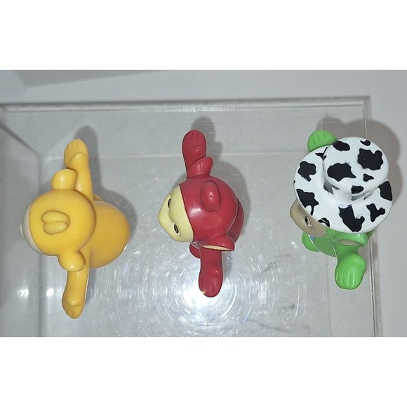 Lot Of 3 1998 Pvc Teletubbies Figures Green Red Yellow Vintage - Picture 5 of 6